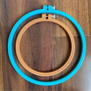 4/$20 2 Vintage Plastic USA Made Embroidery Hoops 6” & 8”